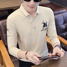 Load image into Gallery viewer, Polo Shirt Men 2019 Autumn Winter Long Sleeve Mens Polo Shirts Casual Turn Down Collar Embroidery Fashion Top Golf Brand Clothes